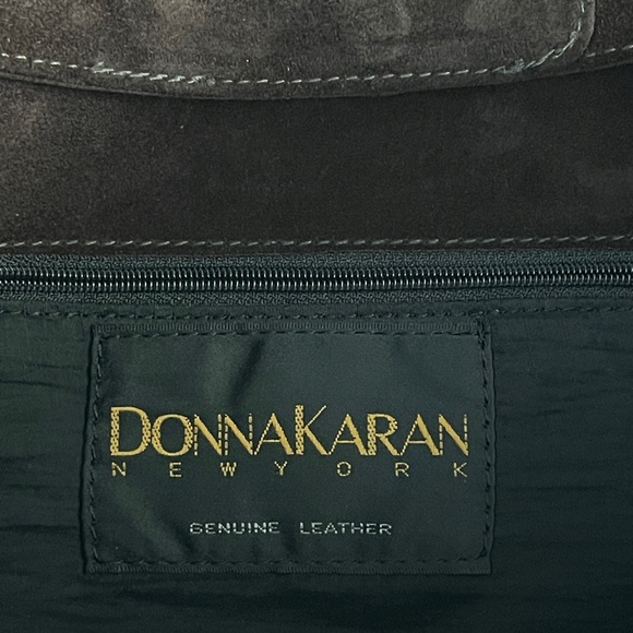 Donna Karan Elegant Brown Suede Shoulder Bag Clutch - Picture 7 of 12